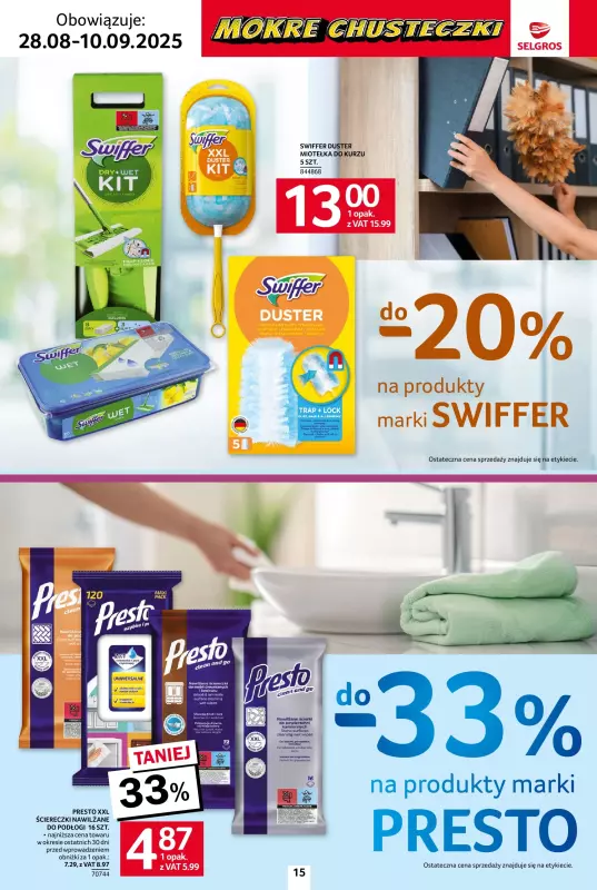 Selgros - gazetka promocyjna Katalog Sprzątanie od czwartku 28.08 do środy 10.09 - strona 15