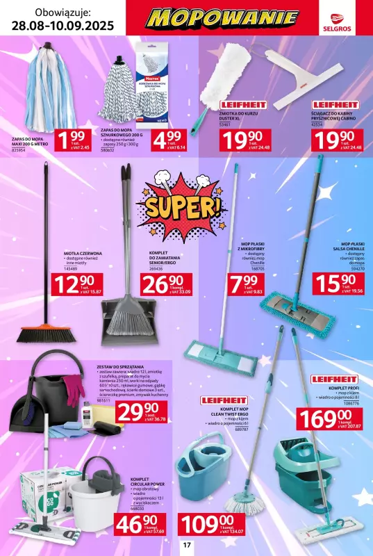 Selgros - gazetka promocyjna Katalog Sprzątanie od czwartku 28.08 do środy 10.09 - strona 17