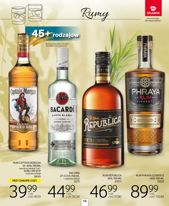 Selgros - gazetka promocyjna Katalog Alkohole Mocne od czwartku 28.08 do środy 10.09 - strona 14