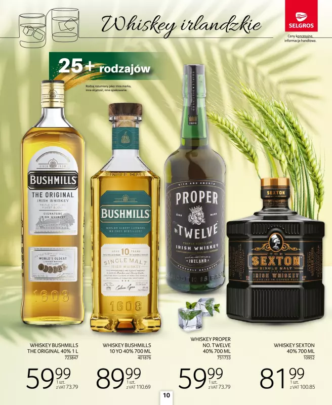 Selgros - gazetka promocyjna Katalog Alkohole Mocne od czwartku 28.08 do środy 10.09 - strona 10