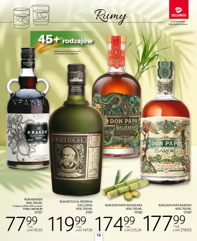 Selgros - gazetka promocyjna Katalog Alkohole Mocne od czwartku 28.08 do środy 10.09 - strona 15