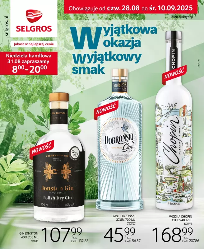 Selgros - gazetka promocyjna Katalog Alkohole Mocne od czwartku 28.08 do środy 10.09