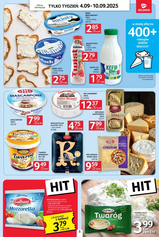 Selgros - gazetka promocyjna Jeszcze więcej super promocji! od czwartku 04.09 do środy 10.09 - strona 5