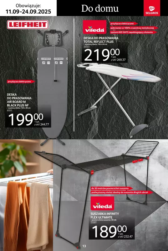 Selgros - gazetka promocyjna Katalog Premium od czwartku 11.09 do środy 24.09 - strona 13