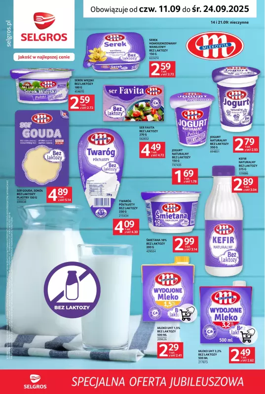 Selgros - gazetka promocyjna Specjalna oferta jubileuszowa od czwartku 11.09 do środy 24.09