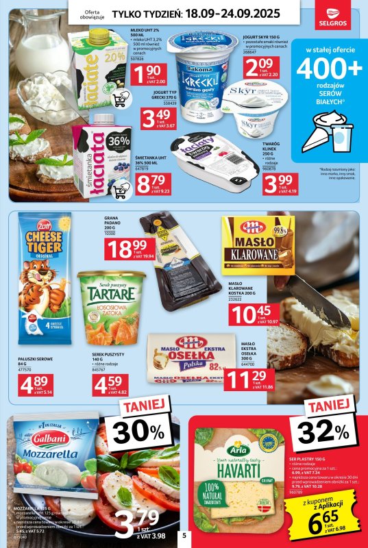 Selgros - gazetka promocyjna Jeszcze więcej super promocji! od czwartku 18.09 do środy 24.09 - strona 5