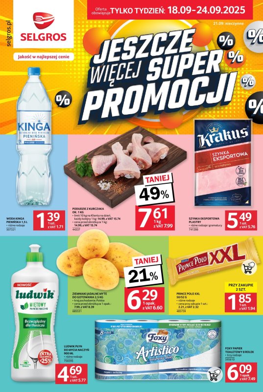 Selgros - gazetka promocyjna Jeszcze więcej super promocji! od czwartku 18.09 do środy 24.09