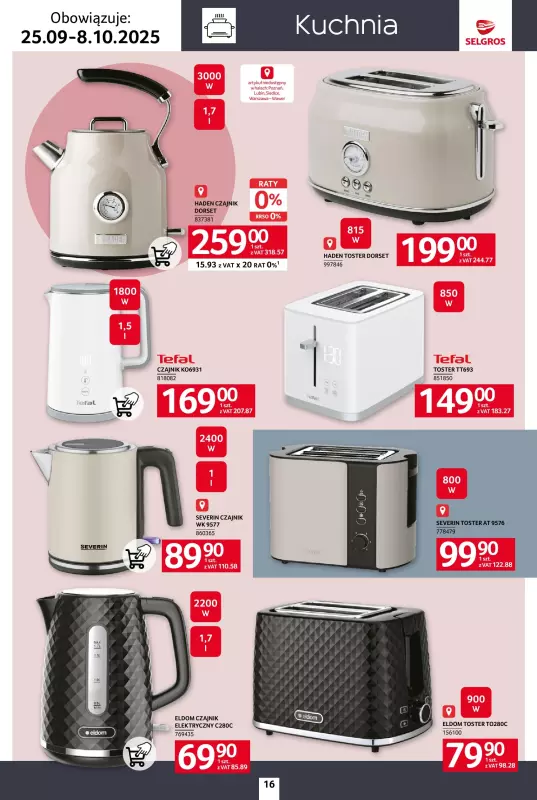 Selgros - gazetka promocyjna Katalog Home&Deco od czwartku 25.09 do środy 08.10 - strona 16