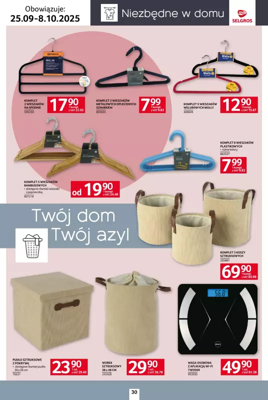 Selgros - gazetka promocyjna Katalog Home&Deco od czwartku 25.09 do środy 08.10 - strona 30