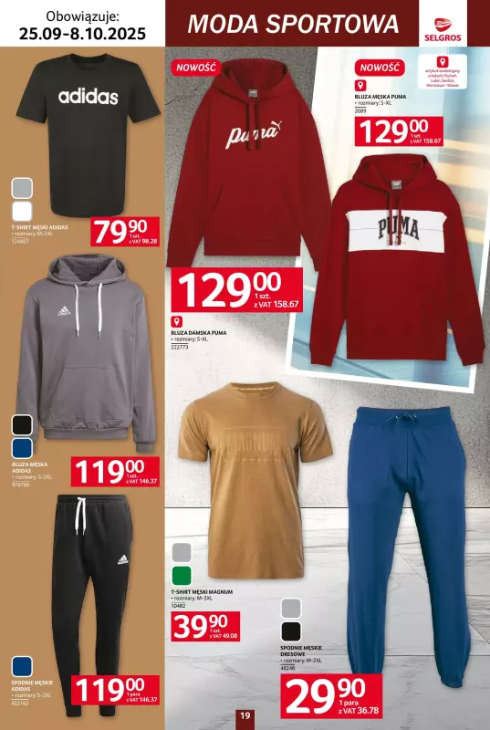Selgros - gazetka promocyjna Katalog Tekstylia od czwartku 25.09 do środy 08.10 - strona 19