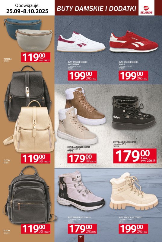 Selgros - gazetka promocyjna Katalog Tekstylia od czwartku 25.09 do środy 08.10 - strona 21