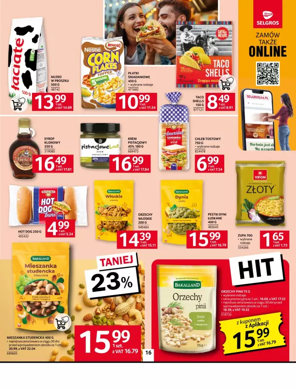 Selgros - gazetka promocyjna Oferta spożywcza od poniedziałku 22.09 do środy 08.10 - strona 16