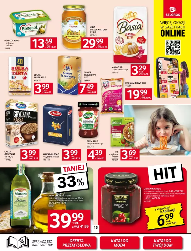 Selgros - gazetka promocyjna Oferta spożywcza od poniedziałku 22.09 do środy 08.10 - strona 15
