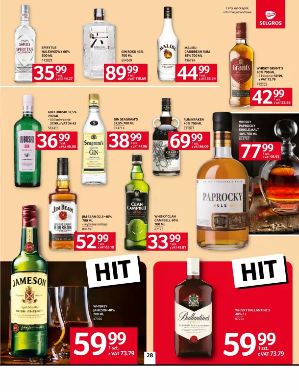 Selgros - gazetka promocyjna Oferta spożywcza od poniedziałku 22.09 do środy 08.10 - strona 28