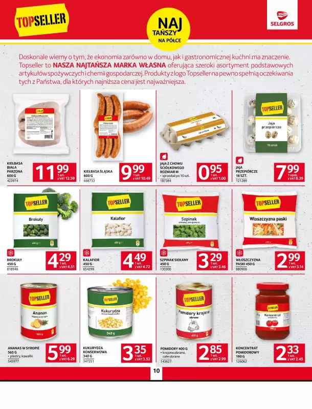 Selgros - gazetka promocyjna Oferta spożywcza od czwartku 09.10 do środy 22.10 - strona 10