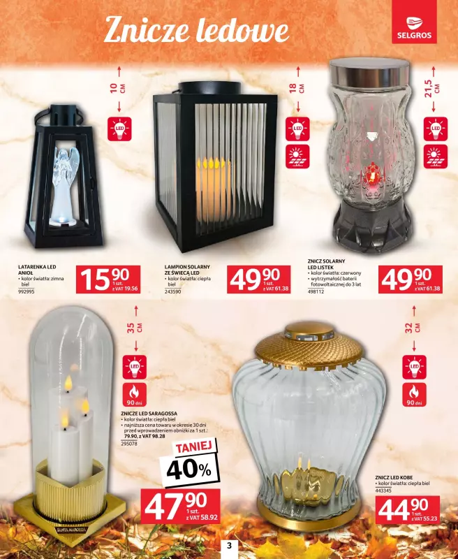 Selgros - gazetka promocyjna Katalog Wszystkich Świętych od czwartku 09.10 do środy 22.10 - strona 3