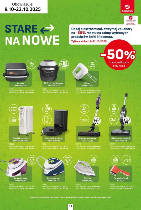 Selgros - gazetka promocyjna Katalog Elektro AGD od czwartku 09.10 do środy 22.10 - strona 18