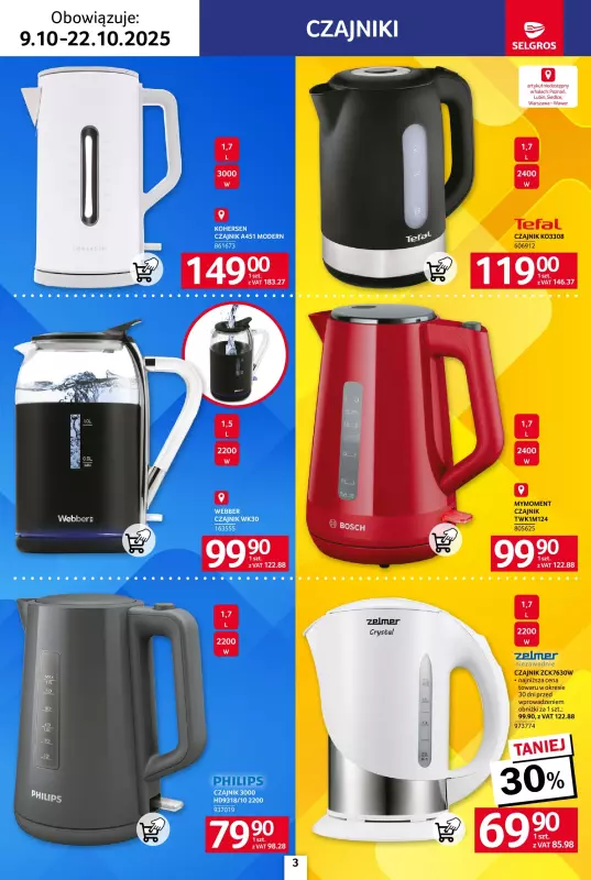Selgros - gazetka promocyjna Katalog Elektro AGD od czwartku 09.10 do środy 22.10 - strona 3