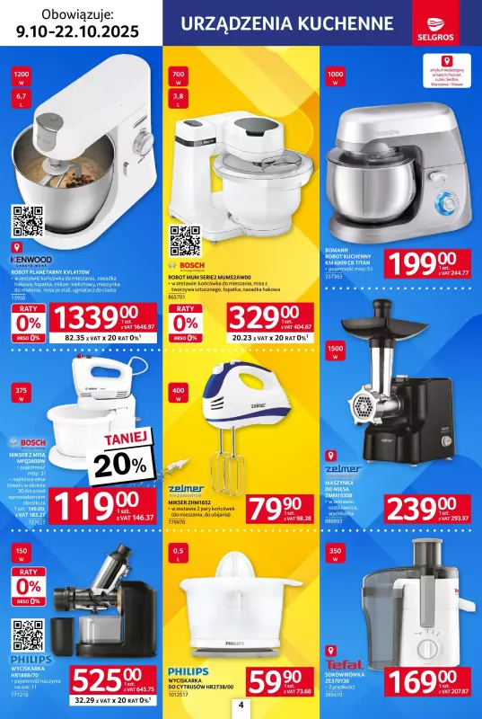 Selgros - gazetka promocyjna Katalog Elektro AGD od czwartku 09.10 do środy 22.10 - strona 4