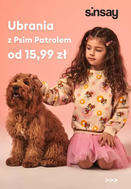 Sinsay - gazetka promocyjna Ubrania z Psim Patrolem od 15,99 zł  