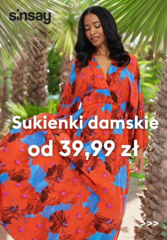 Sinsay - gazetka promocyjna Letnie sukienki od 39,99 zł od środy 12.06 do czwartku 20.06