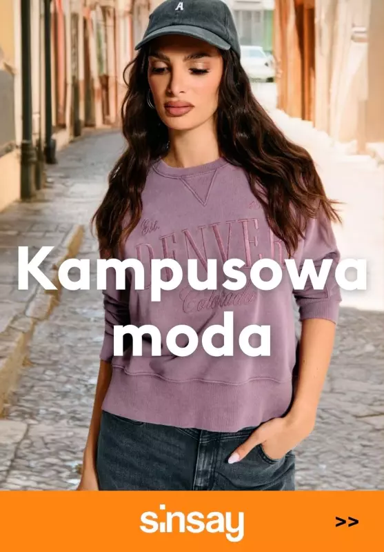 Sinsay - gazetka promocyjna Kampusowa moda od 17,99 zł od piątku 02.08 