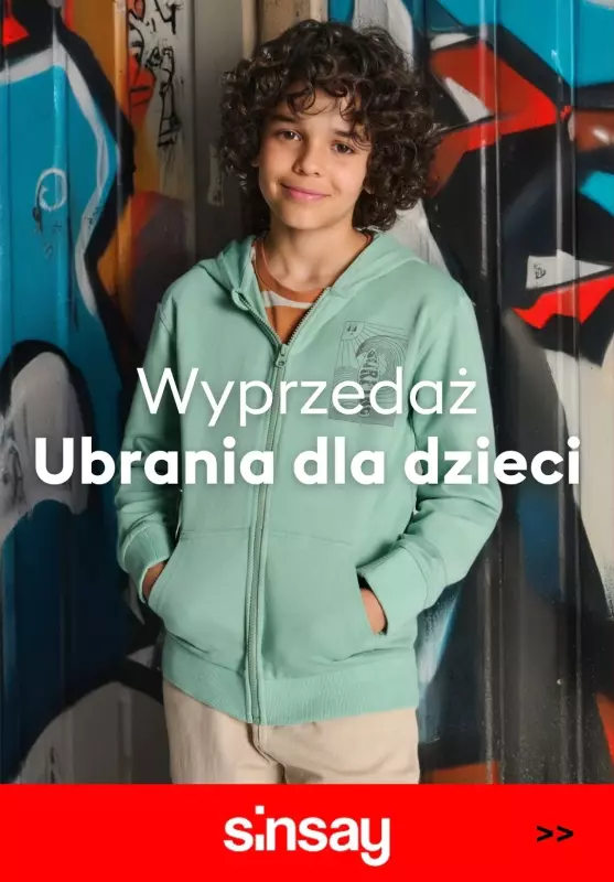 Sinsay - gazetka promocyjna Wyprzedaż ubrań dla dzieci od czwartku 08.08 