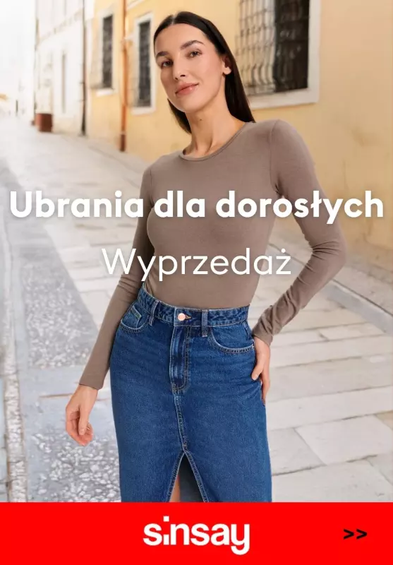 Sinsay - gazetka promocyjna Wyprzedaż ubrań dla dorosłych od wtorku 13.08 