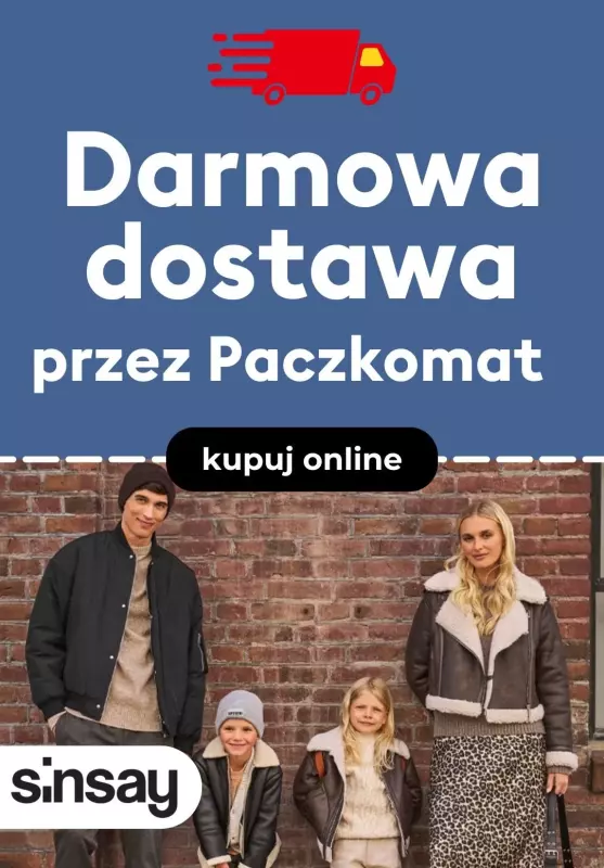 Sinsay - gazetka promocyjna Darmowa dostawa przez paczkomat od poniedziałku 30.09 do poniedziałku 30.09