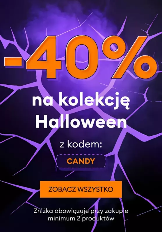 Sinsay - gazetka promocyjna -40% na kolekcję Halloween z kodem od poniedziałku 21.10 do środy 23.10