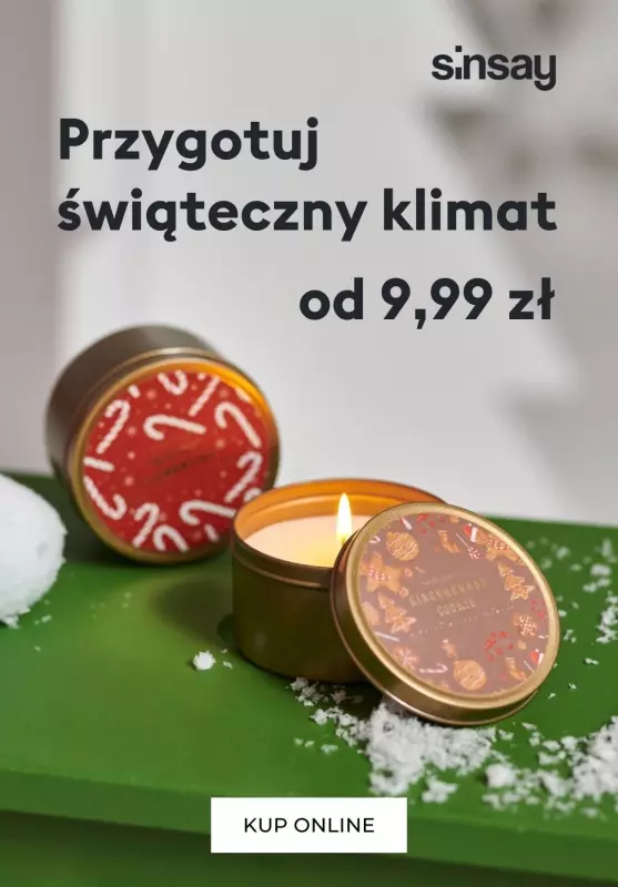 Sinsay - gazetka promocyjna Przygotuj świąteczny klimat od 9,99 zł od środy 06.11 do wtorku 12.11