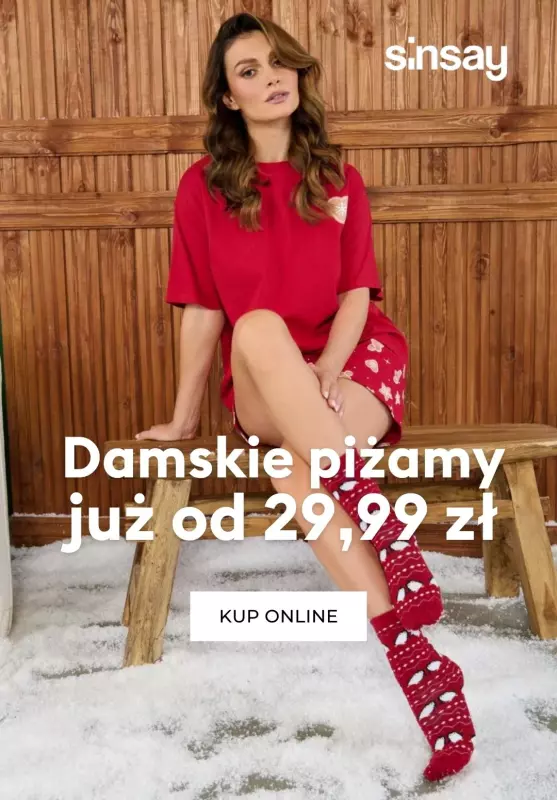 Sinsay - gazetka promocyjna Damskie piżamy już od 29,99 zł od środy 27.11 do piątku 06.12