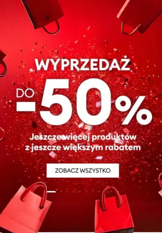 Sinsay - gazetka promocyjna WYPRZEDAŻ do -50% od poniedziałku 20.01 