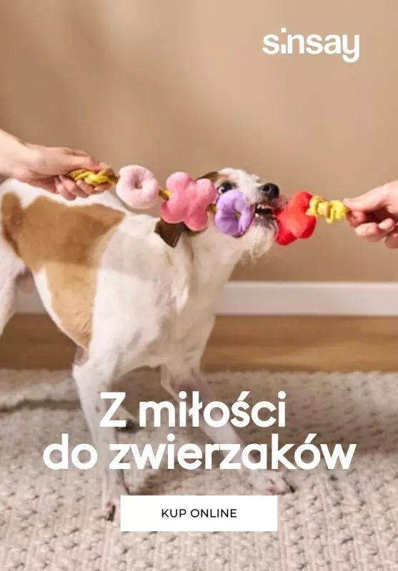 Sinsay - gazetka promocyjna Z miłości do zwierzaków od poniedziałku 27.01 do poniedziałku 03.02