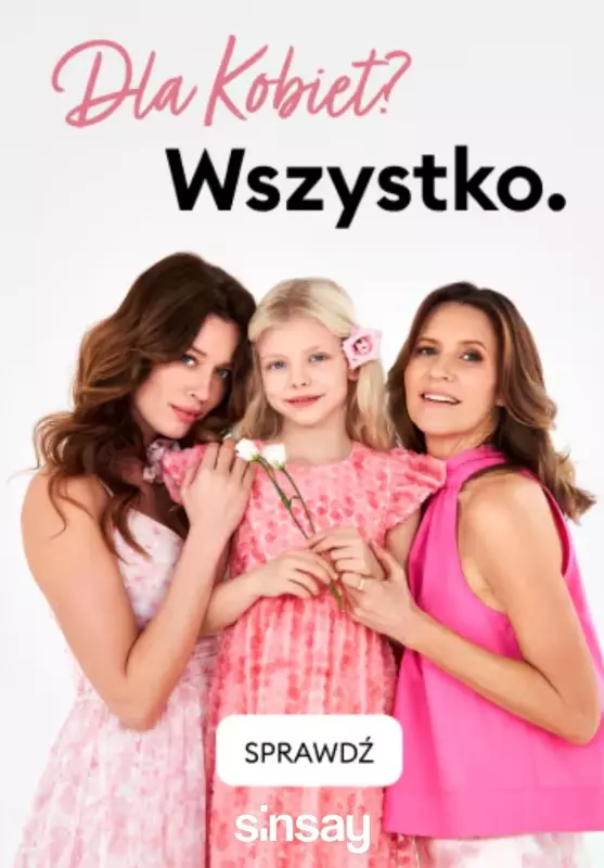 Sinsay - gazetka promocyjna Na Dzień Kobiet od poniedziałku 24.02 do poniedziałku 03.03