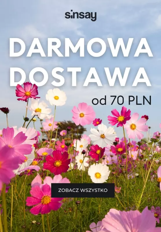 Sinsay - gazetka promocyjna Darmowa dostawa od 70 zł od czwartku 06.03 