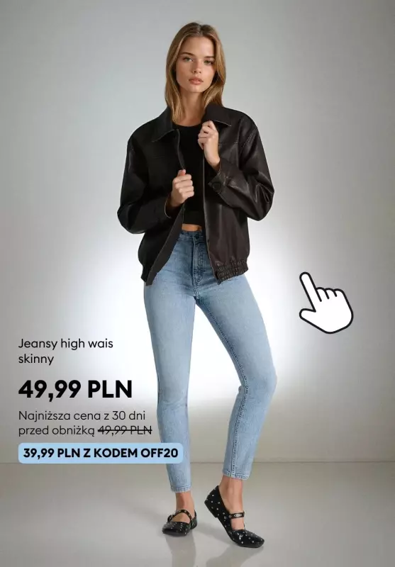 Sinsay - gazetka promocyjna -20% na wszystkie bluzy, jeansy, kurtki + darmowa dostawa od 70 zł od wtorku 01.04  - strona 2