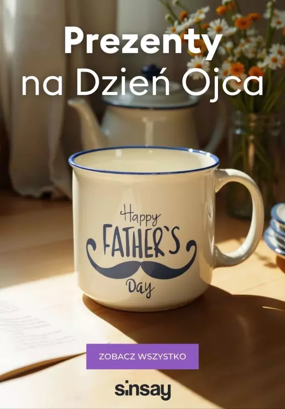 Sinsay - gazetka promocyjna Prezenty na Dzień Ojca od czwartku 29.05 do poniedziałku 16.06
