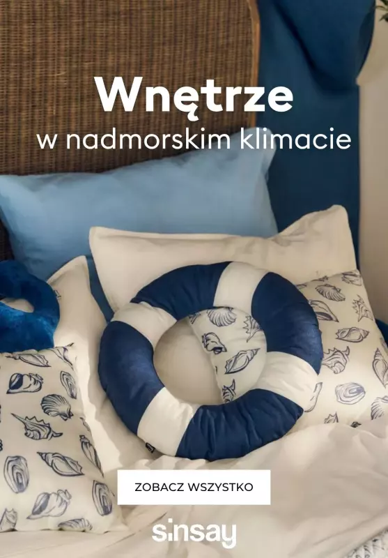 Sinsay - gazetka promocyjna Wnętrze w nadmorskim klimacie od poniedziałku 16.06 do niedzieli 22.06