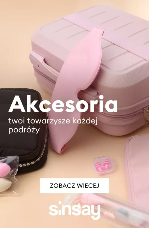 Sinsay - gazetka promocyjna Akcesoria podróże - już od 7,99 PLN od wtorku 08.07 