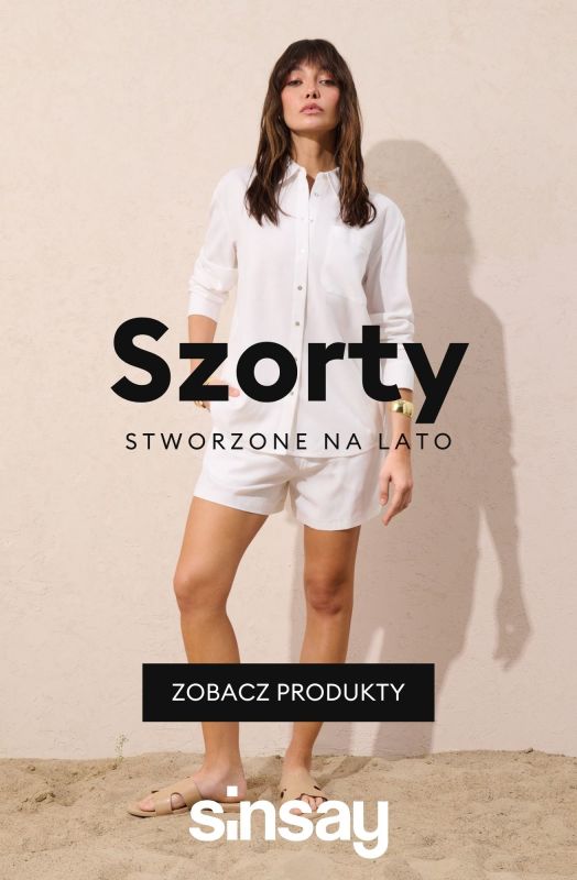 Sinsay - gazetka promocyjna SZORTY dla całej rodziny - stworzone na lato! od poniedziałku 14.07 do niedzieli 20.07
