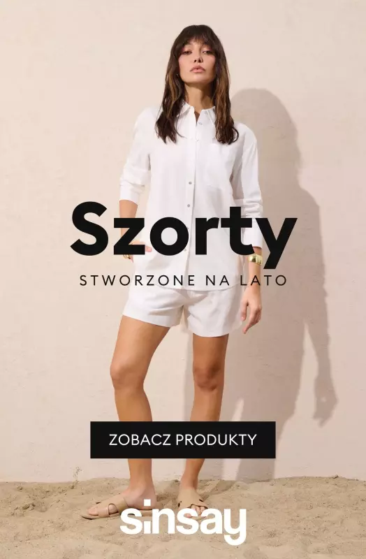 Sinsay - gazetka promocyjna SZORTY dla całej rodziny - stworzone na lato! od poniedziałku 14.07 do niedzieli 20.07