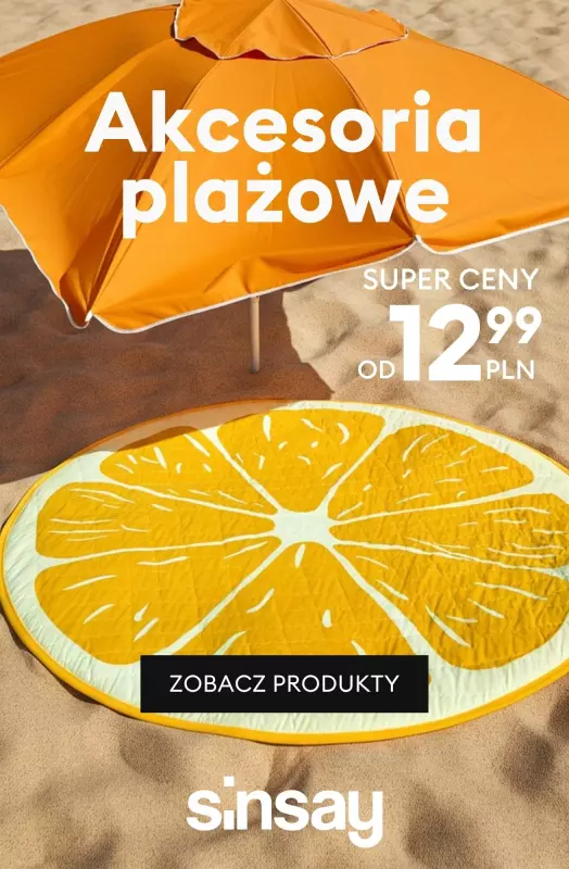Sinsay - gazetka promocyjna Akcesoria plażowe od 12,99 PLN od soboty 19.07 do piątku 25.07