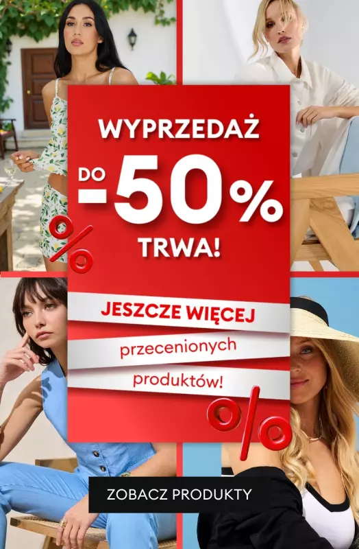 Sinsay - gazetka promocyjna Wyprzedaż do -50% — Kobieta od poniedziałku 21.07 do niedzieli 27.07