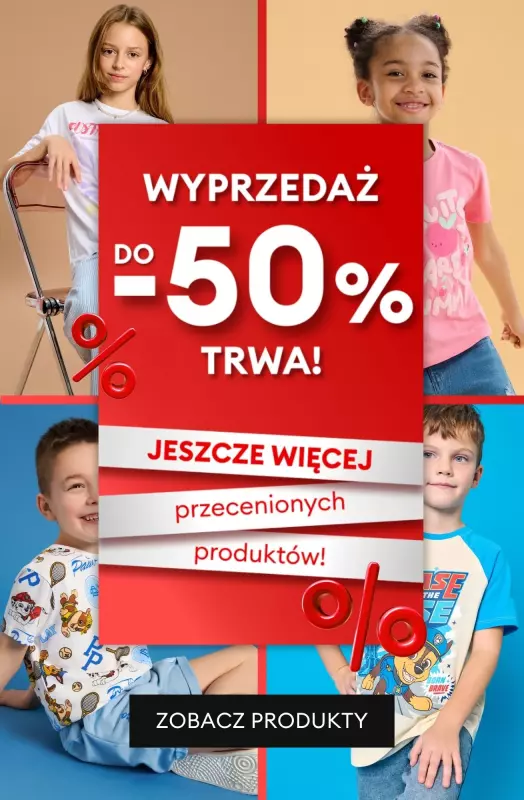 Sinsay - gazetka promocyjna Wyprzedaż do -50% — Dziecko od wtorku 22.07 do poniedziałku 28.07