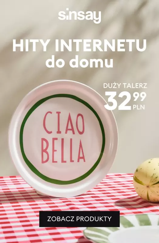 Sinsay - gazetka promocyjna HITY INTERNETU do domu od środy 23.07 do wtorku 29.07