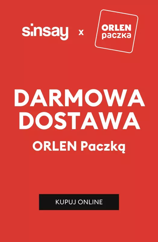 Sinsay - gazetka promocyjna Darmowa dostawa z ORLEN Paczka od czwartku 24.07 