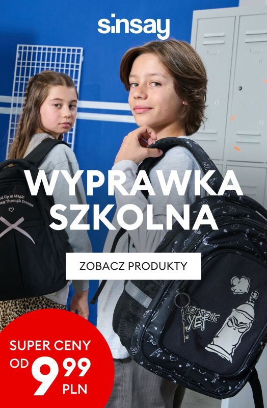 Sinsay - gazetka promocyjna Wyprawka szkolna od 9,99 PLN od piątku 25.07 do czwartku 31.07