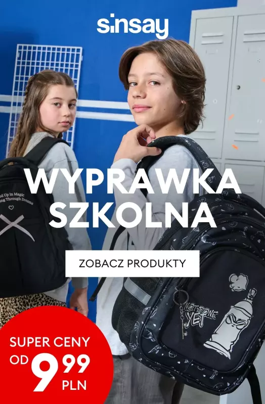 Sinsay - gazetka promocyjna Wyprawka szkolna od 9,99 PLN od piątku 25.07 do czwartku 31.07