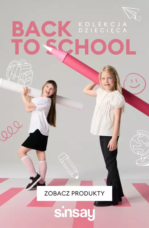Sinsay - gazetka promocyjna BACK TO SCHOOL - kolekcja dziecięca od środy 30.07 do wtorku 05.08